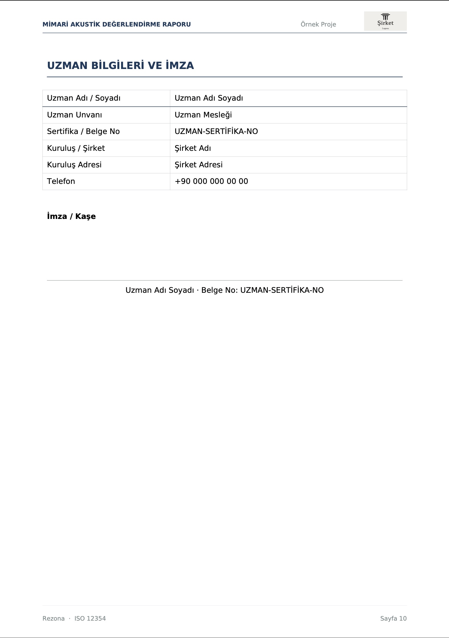 Örnek rapor – Sayfa 6